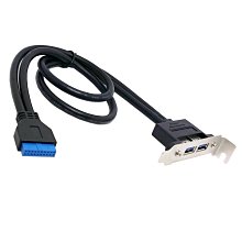 主板20Pin轉USB3.0擋板線 19P/20P插針轉USB3.02口后置擴展擋板線 歷史價格詳細信息