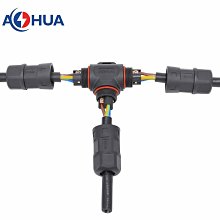 澳華AHUA三通M23防水連接器快速分2防水接頭畜牧養殖業防水公母線-進店有折扣 歷史價格詳細信息