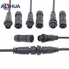 AHUA澳華M16后置母面板防水連接器 LED照明防水接頭 戶外防水插頭【滿200元出貨】 歷史價格詳細信息