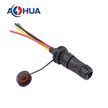 澳華AHUAM20母面板式電源機箱防水接線頭 智能設備防水插頭連接器【滿200元出貨】 歷史價格詳細信息