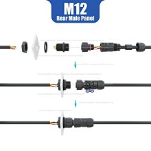 M12航空插頭2 3 4 5 6 8 12芯Y/T型轉接頭一分二公頭轉母頭轉接線 歷史價格詳細信息