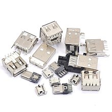 USB母頭 USB母座 USB插座 USB-A 插座 90度 彎腳座子全新（20只） 207-03157 歷史價格詳細信息