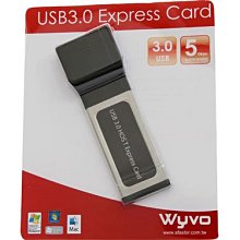點子電腦-北投◎WYVO  PCMCIA Express Card USB 3.0 介面卡支援WIN 7 1埠☆100元 歷史價格詳細信息