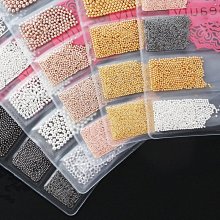 美甲材料 美甲飾品 STZ美甲飾品 0.4mm瓶裝袋裝金銀灰高質鋼珠 純色小鋼珠指甲裝飾ST001【滿200元發貨】 歷史價格詳細信息