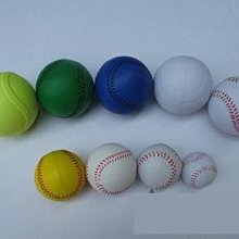 PU軟式棒球 發泡填充棒球壘球 安全彈力棒球 PU壓力壘球 發泡壘球 學生打擊練習 棒球初學用球 直徑6.3~9公分可選 歷史價格詳細信息