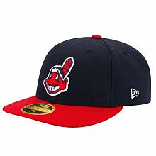 Cleveland Indians Chief Wahoo MLB 6 7/8 Fitted New Era Hat 59Fifty Two Tone 歷史價格詳細信息