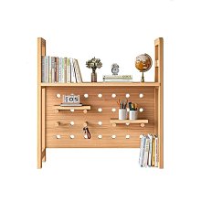 洞洞板實木桌面免打孔板牆上置物架隔板宿舍書桌上辦公桌面收納架 歷史價格詳細信息