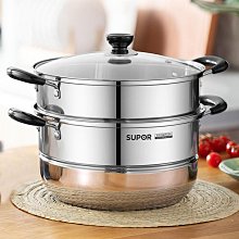 304不鏽鋼蒸鍋 加厚蒸湯鍋 家用32cm湯鍋 6.8L大容量火鍋 桑拿鍋 饅頭蒸籠 可視鍋蓋 電磁爐/煤氣爐通用 歷史價格詳細信息