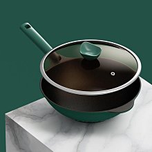 鋁壓鑄不粘鍋炒鍋 家用麥飯石炒菜鍋 平底鍋不沾鍋電磁爐燃氣專用 歷史價格詳細信息