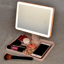 多功能帶燈梳妝台 小戶型化妝台 化妝鏡桌 化妝品收納櫃 梳妝台 妝鏡櫃 可推拉鏡 觸控開關 暖白右櫃帶燈 歷史價格詳細信息