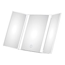 LED化妝鏡 三折化妝鏡 化妝鏡 三色調光 觸控LED鏡 帶燈化妝鏡 折疊補光化妝鏡 三折鏡 美妝鏡 歷史價格詳細信息