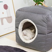 貓窩封閉式冬季保暖人貓共用貓咪睡覺的窩木質凳貓窩保暖 歷史價格詳細信息