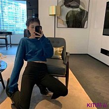 KITI精品【】撞色長袖帽t大學T抽繩連帽套頭上衣+鬆束腰側邊直條長褲大尺碼運動休閒兩件式套裝 女 歷史價格詳細信息