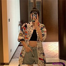 KITI精品《下單》2022夏季專櫃撤櫃美式新款卡通大尺碼寬鬆百搭中長款純棉t恤女上衣 歷史價格詳細信息