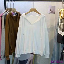 早秋無帽衛衣女春韓版寬松薄款設計感小眾小個子撞色上衣外套-餘登米女裝 歷史價格詳細信息