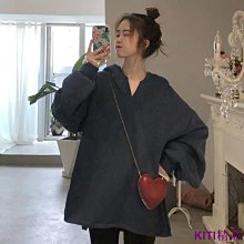 KITI精品大尺碼長袖T恤 大尺碼上衣 40-92kg 3色 大尺碼女裝 假兩件式大學T 設計感薄款大學T女春秋款外穿韓版寬鬆 歷史價格詳細信息
