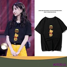 KITI精品100%純棉短袖T恤女裝大尺碼上衣學生網紅閨蜜洋裝夏季透氣吸汗印花個性新潮t寬鬆短袖春夏打底衫 歷史價格詳細信息