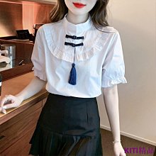 立領荷葉邊性感女秘書/透視上衣+裙子一套 歷史價格詳細信息