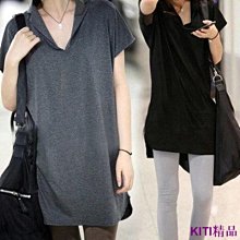 KITI精品【大尺碼女裝】D&G設計感拼接條紋韓版大學T女2022年早春中長款寬鬆慵懶風假兩件上衣 歷史價格詳細信息