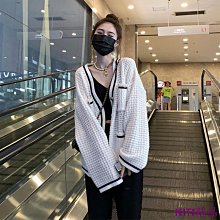 KITI精品S~4XL 大尺碼黑色毛衣針織小外套大尺碼外套女秋冬新款學生慵懶風休閒寬鬆上衣ins潮 歷史價格詳細信息