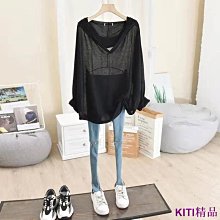 KITI精品【】大尺碼胖m150公斤新款高級圓領套頭不規則缺口大學T上衣女寬鬆休閒外穿大尺碼大學T大學T 歷史價格詳細信息