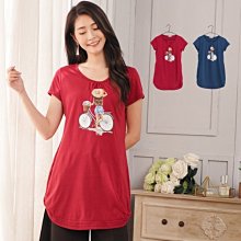 長版上衣--輕甜淘氣鄰家女孩系立領可愛點點印花蕾絲貼飾長版上衣(紅.藍XL-5L)-A218熊衣褲語 歷史價格詳細信息