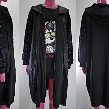 鴨米衣舖中大尺碼拼布白花朵雙袋樣黑色薄棉麻布長袖外衫/襯衫~秋裝 歷史價格詳細信息