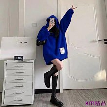 精選克萊因藍毛衣男春秋款日系復古慵懶風寬松情侶針織ins潮秋冬加厚-潮男服飾 歷史價格詳細信息