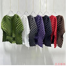 熹熹服裝三宅褶皺  時尚套裝女  秋夏大尺碼不規則t恤上衣+長款撞色半身裙  顯瘦兩件套裙 歷史價格詳細信息