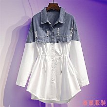 熹熹服裝爆好看~大尺碼套裝 大尺碼上衣 大尺碼裙子 大尺碼女生衣著 大尺碼女裝秋季新款美院生長袖襯衫上衣女胖mm吊帶揹帶 歷史價格詳細信息