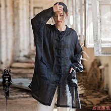 夏季棉麻襯女裝燈籠袖復古藝文上寬鬆顯瘦五分袖大尺碼襯女 歷史價格詳細信息