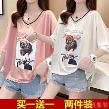小美の店夏季新款大尺碼女裝胖MM200-300斤假兩件短袖T恤休閒長褲兩件套裝潮 歷史價格詳細信息