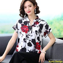 中老年人夏裝襯衫女媽媽夏季套裝老太太七分袖上衣衣服奶奶裝 歷史價格詳細信息