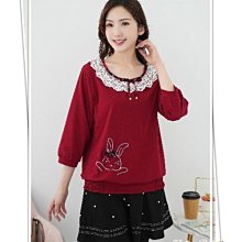╭＊加大尺碼＊╮61309.點點中袖假二件式上衣☆°42.46.50.54 歷史價格詳細信息