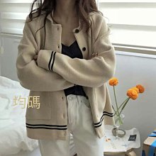 針織外套 韓版復古菱紋混色開襟外套 寬鬆落肩 罩衫【TJ9395】現貨＋預購 歷史價格詳細信息