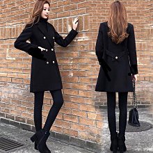 台灣現貨韓系百搭赫本風毛呢大衣秋冬季外套修身保暖時尚拼接色羊毛中長款氣質毛呢大衣 冬季外套 女裝服飾  露天市集  全台 歷史價格詳細信息