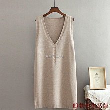 春秋大碼針織馬甲背心女寬鬆坎肩套頭毛衣韓版毛線馬夾胖mm200斤 歷史價格詳細信息