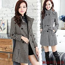 欣欣百貨千鳥格外套女生格子毛呢外套長版外套女生外套秋冬加棉加厚韓版中長款大尺碼長袖過膝大衣風衣外套 歷史價格詳細信息
