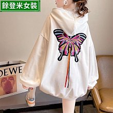 早秋連帽衛衣女春韓版寬松薄款撞色拼接設計感小眾小個子外套-餘登米女裝 歷史價格詳細信息