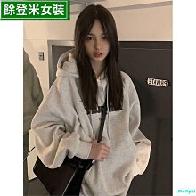加絨連帽衛衣女厚外套秋冬季美式oversize復古卡其色保暖拉鏈開衫 歷史價格詳細信息