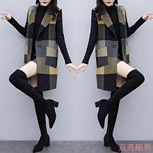 熹熹服裝外套 秋冬菱格格紋加厚針織外套  排釦外套 保暖外套  針織毛衣 格紋上衣 大尺碼外套 寬鬆 歷史價格詳細信息