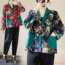 大尺碼女裝新民族風中式國風襯衫外套女夏季新款年輕媽媽裝盤扣薄款防曬上衣兩件套t恤 歷史價格詳細信息