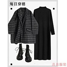 熹熹服裝【格子毛呢百褶裙女】【特價款】五季家大尺碼女裝胖mm名媛兩件套裝冬加厚粗花呢拼接毛毛外套半身裙 歷史價格詳細信息