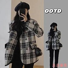 熹熹服裝高級感炸街西裝外套春秋季2024新款大尺碼女裝胖mm洋氣格子西裝上衣 歷史價格詳細信息