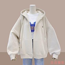 慵懶風 連帽外套 連帽衛衣女 新款 Oversize 開衫外套 拉鏈外套 韓版 蓋屁股 舒適休閒-餘登米女裝 歷史價格詳細信息