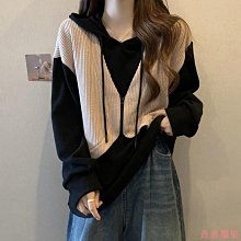 熹熹服裝24小時# 寬鬆大尺碼胖mm300斤秋冬款韓版女裝洋氣條紋撞色小香風花邊外套女 歷史價格詳細信息