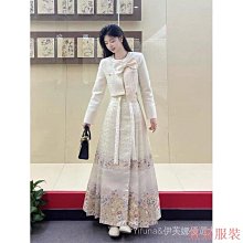 小美の店大尺碼胖mm新中式國風改良漢服套裝別緻上衣+藍色馬面裙兩件套200斤 歷史價格詳細信息