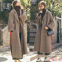 小美の店女裝大尺碼毛呢外套大衣秋冬中長款寬鬆繭型小個子外套 歷史價格詳細信息