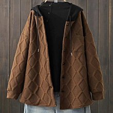 女人衣櫥㊕最後清倉小資秋冬外銷單品簡約 橘粉色菱格車線斜口袋棉質 排釦長袖翻領中長過膝薄款棉衣外套 大尺碼超大胸116-132.K670♥ 歷史價格詳細信息