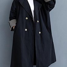 女人衣櫥㊕秋裝小資歐美版型簡約大地色 淺卡其/深焦糖色胸口袋單排釦 垮肩長袖連帽垂帶臀長上衣帽T風衣外套 大尺碼超大胸108-148.C785♥ 歷史價格詳細信息